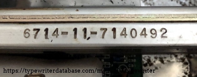 The Model-Serial Number stamped into the front rail.