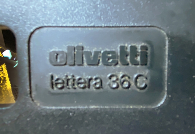 Olivetti "Lettera 36 C"  from the model logo on the top...