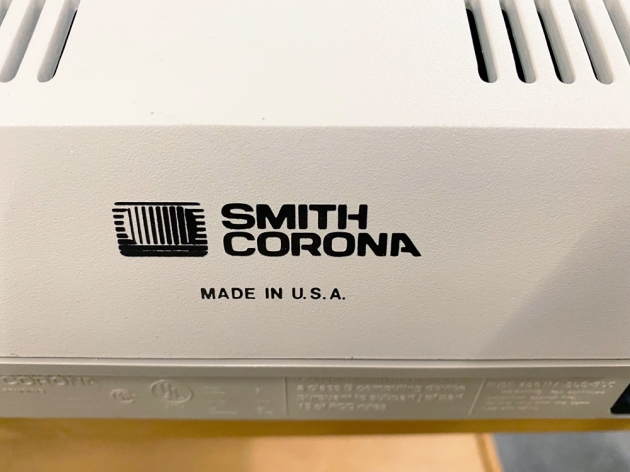 Smith Corona "XE6000" from the maker logo on back...