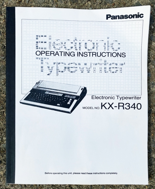 Panasonic "KX-R340" manual was included ...