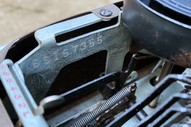 Smith Corona "Silent" serial number location...