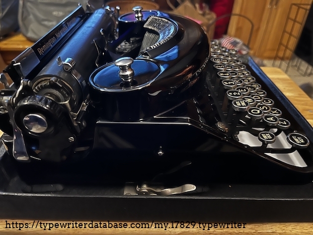 1937 Remington Noiseless Portable Typewriter Left Side