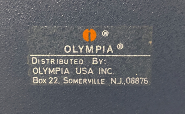Olympia "SGE 45" from the bottom...(detail)