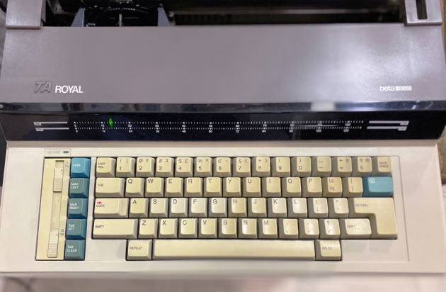Royal "Beta 8000" from the keyboard...