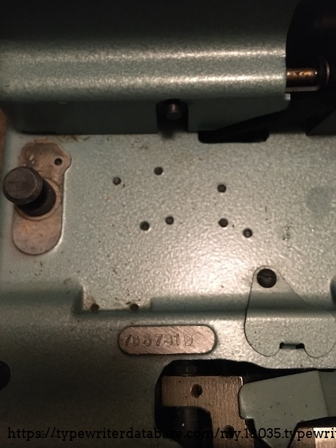 serial number under the carriage