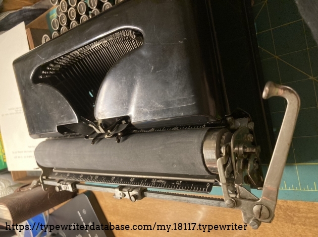Repaired and refinished platen using hot glue and a bike inner tube.
