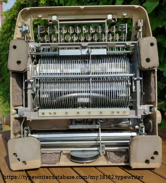 Bottom of this typewriter. I fixed the feet after making this picture.