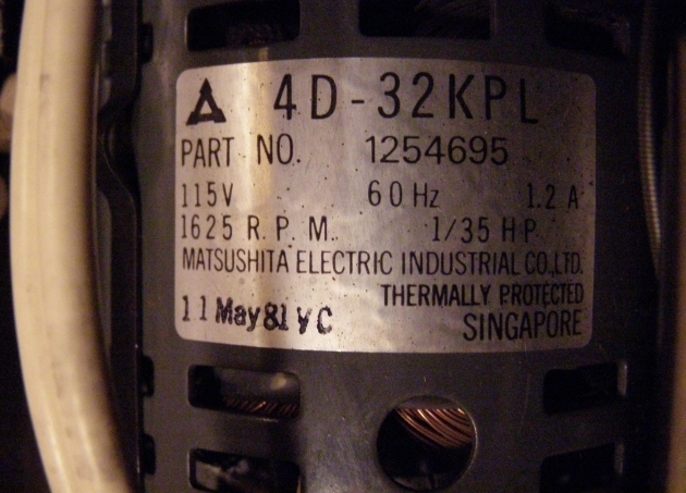 Motor seems to have been made in May of 1981...