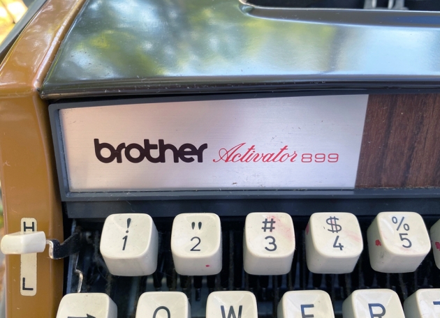 Brother "Activator 899" from the maker/model logo  on the front....