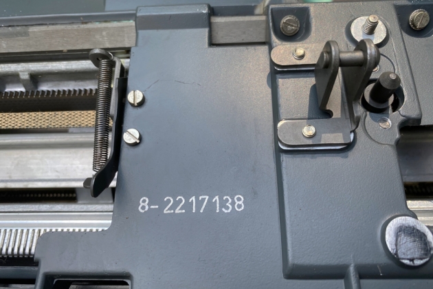 Olympia "SG3" serial number on the detachable platen/carriage...