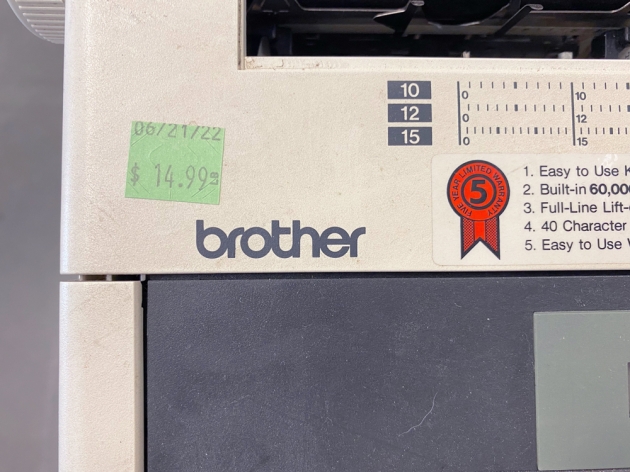 Brother "Correctronic 360" from the maker logo above the keyboard...