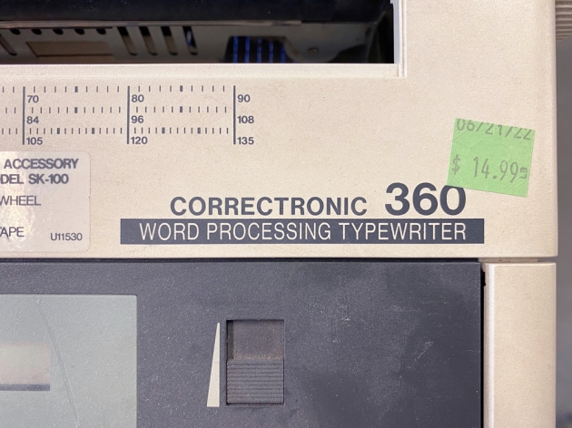 Brother "Correctronic 360" from the model logo above the keyboard...