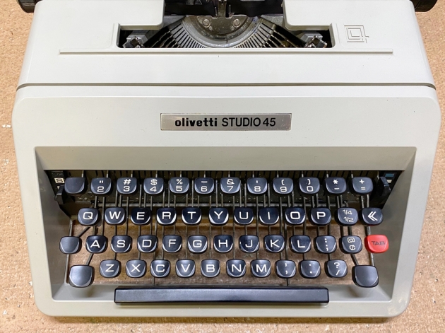 Olivetti "Studio 45" from the keyboard...