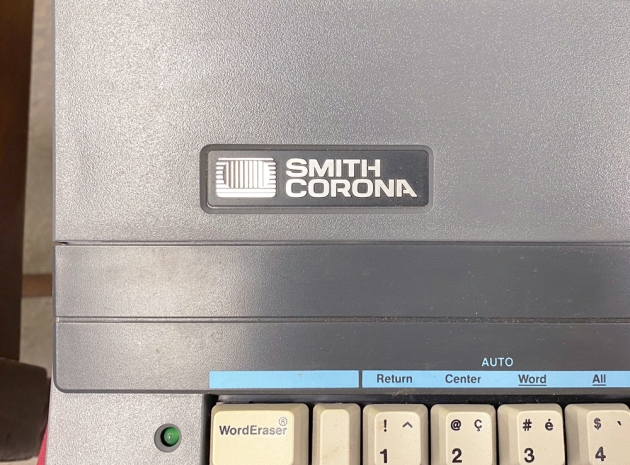 Smith Corona "SC 125" from the maker logo over the keyboard...
