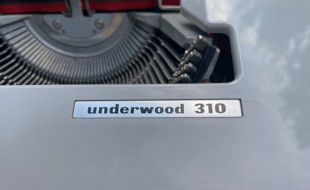 Underwood "310" from the maker logo on the top...