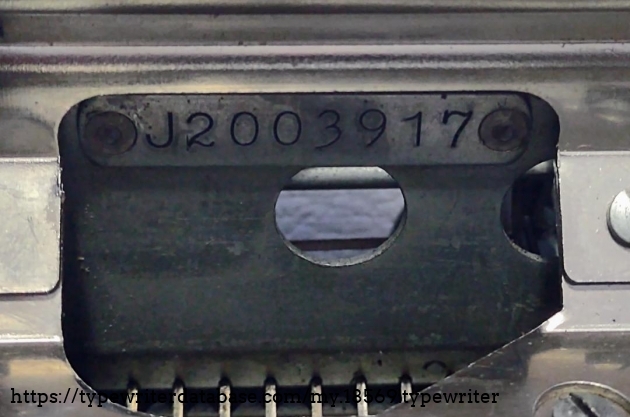 Serial number J2003917