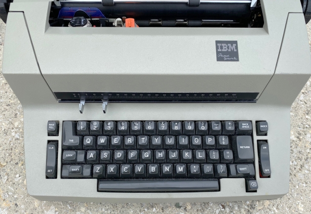 IBM "Personal Typewriter" from the keyboard...