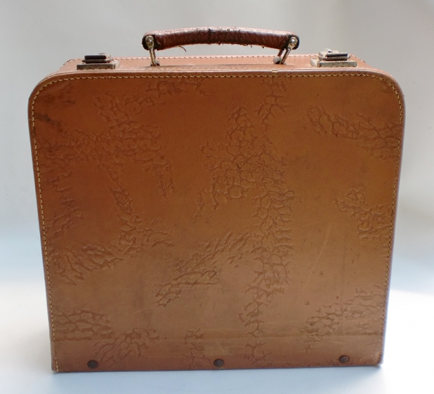Express "Express" deluxe leather travel case...(standing/front)