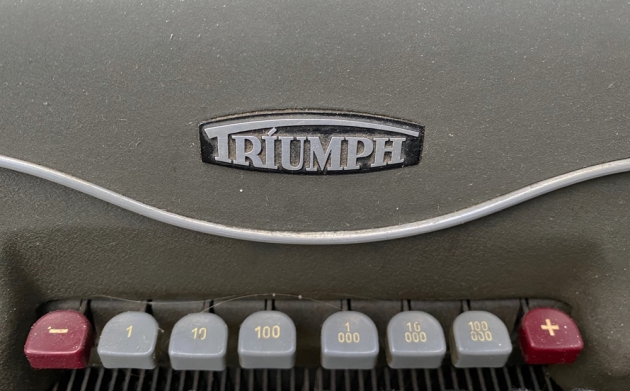 Triumph "Matura" from maker logo on the front...(detail)