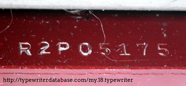 The paint chipping makes it appear that the serial number is composed of two groups of 4, which might suggest the serial number is r2po5175 rather than r2p05175. Why is this important? because the former number would date to 1929, and the latter to 1939. 

Note however that by 1939, Corona 4 production was very low, no more than a few hundred machines every 2 months. Thus, series 5175 would have been impossible in 1939 - making the questioned digit a ZERO, and this machine dates to 1929.