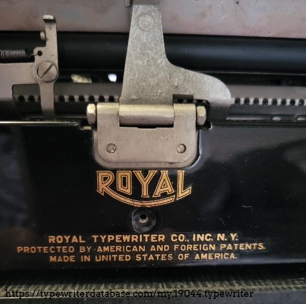 Close-up of rear label, Made in United States of America.