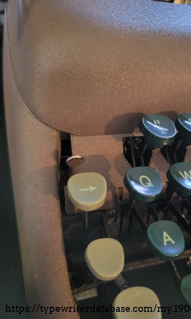 Close-up of left keys.