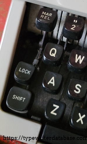 Close-up of left keys.