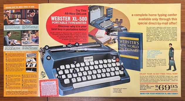 Webster "XL-500" one of the several brochures included...