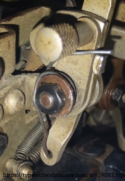 This is the spring for the line shift lever, did I install the spring correctly?