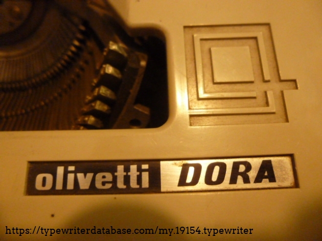 Greek Spiral over the typewriter's name/brand
