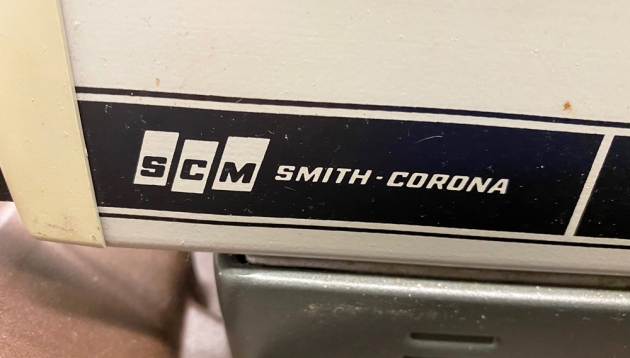 Smith Corona "Electra 220" from the logo on the back...(left side)