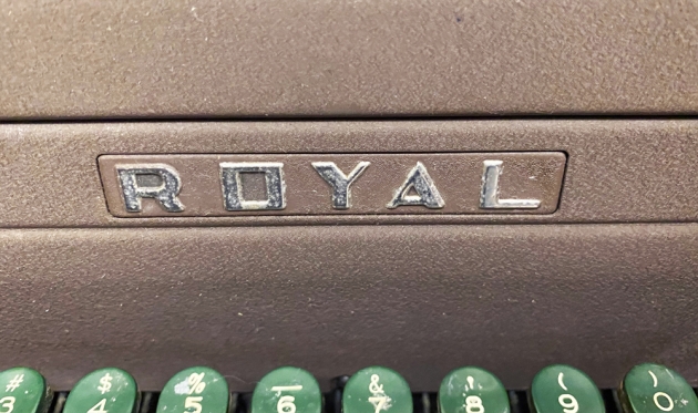 Royal "HH" from the maker logo above the keyboard...