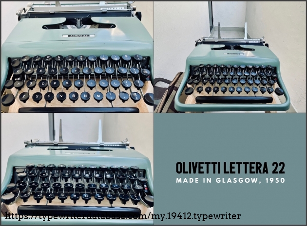 Montage photos of the typewriter