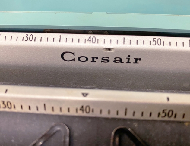 Smith Corona "Corsair" from model logo on the top...