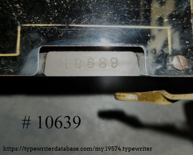1908 Royal Standard No 1  Serial Number view