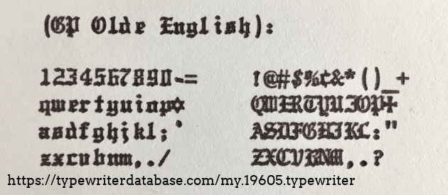 IBM GP Olde English type element
