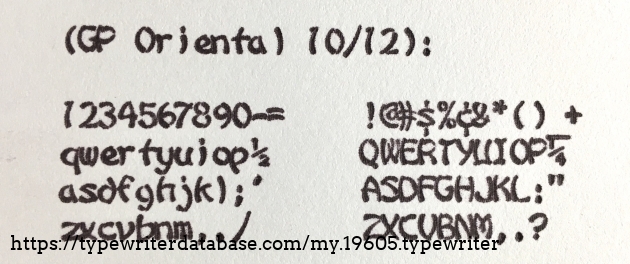 IBM GP Oriental 10/12 type element