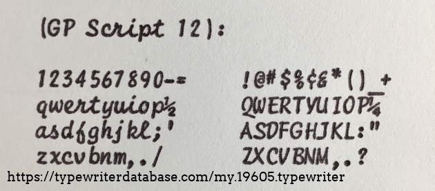 IBM GP Script 12 type element