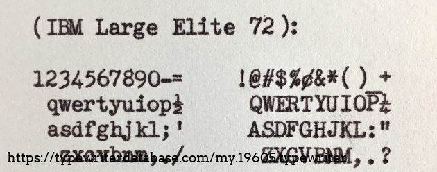 IBM Large Elite 72 type element