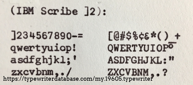 IBM Scribe 12 type element