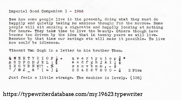 Unmistakably typewritten.