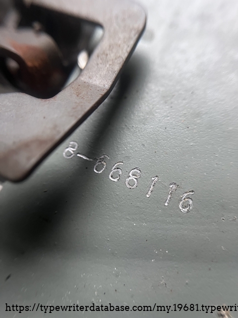 Carriage serial number