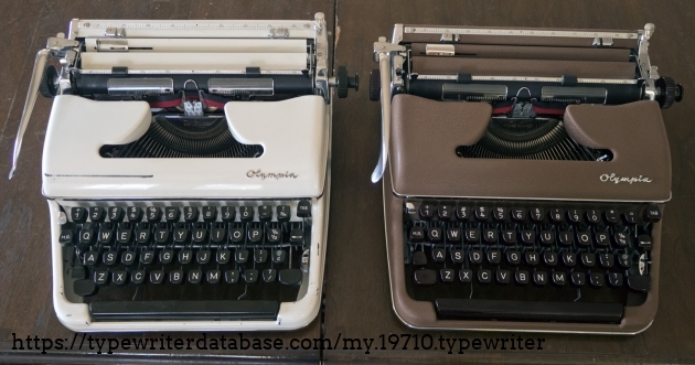 The Olympia SM3 brothers, serial numbers #1155587 (left) #1155524 (right) made in Germany 1958, sold in Salt Lake City circa 1958 then reunited in 2020.
