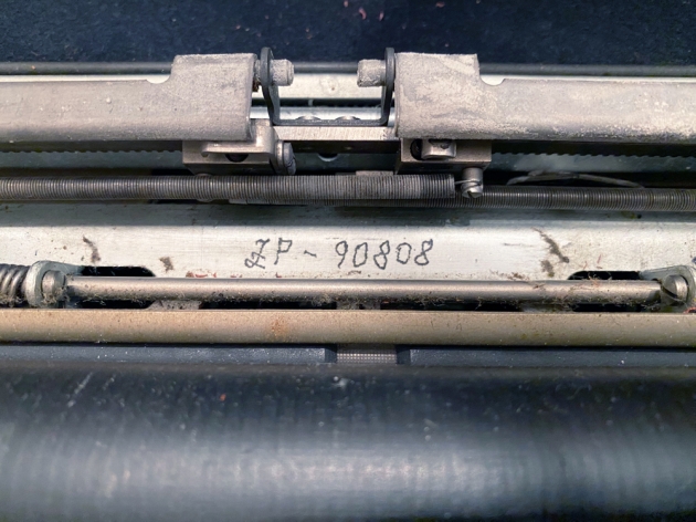 Consul "1511" serial number location... (hand-etched above the platen)