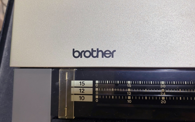 Brother "Correctronic 50" from the maker logo above the keyboard...