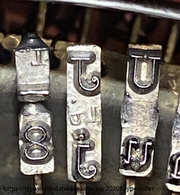 "u" with identification mark, and  tip _/8 modified