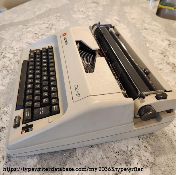 1984 Olympia CE-12 electric typewriter right side view