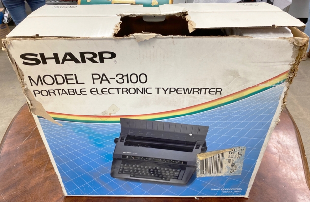 Sharp "PA-3100" from the back of the box...