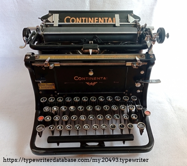 without the keyboard cover, it's just a normal Continental standard typewriter