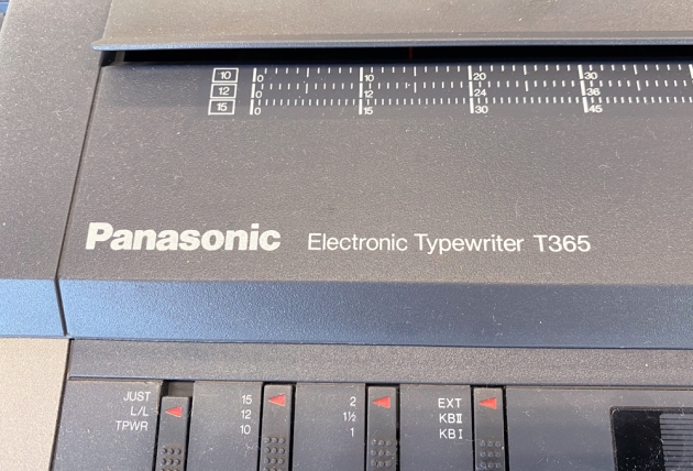 Panasonic "T365" from the maker/model logo above the keyboard...